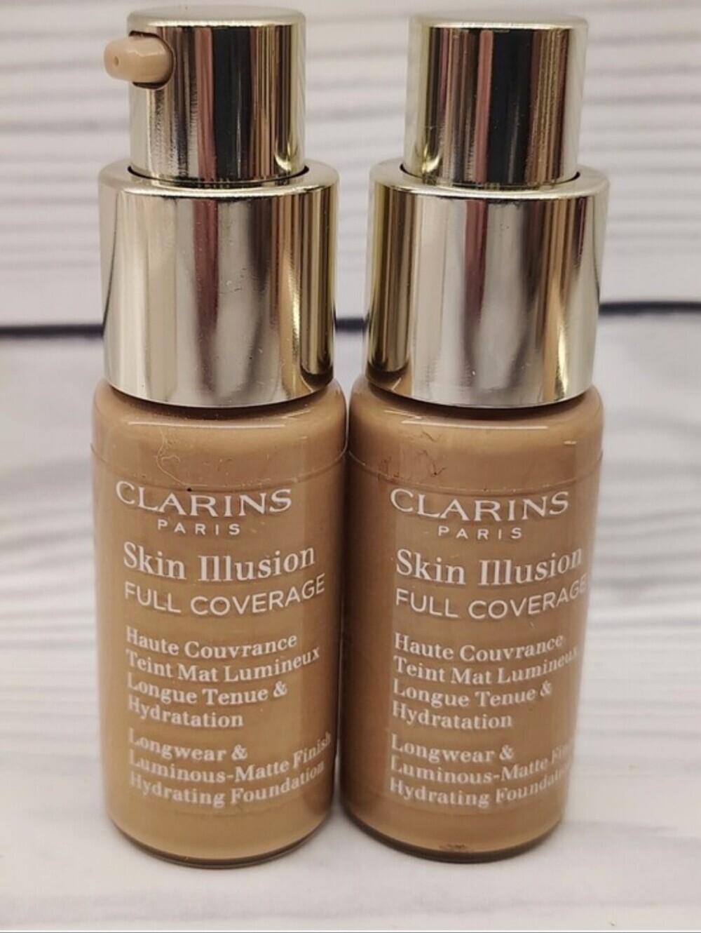 Clarins Skin Illusion Full Coverage Foundation Makeup 112.5W & 112.7W